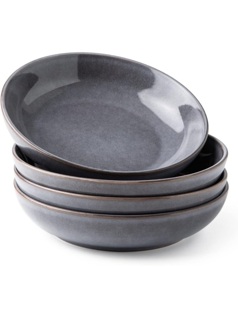 Set of 4 Large 8.5’’ Ceramic Pasta Bowls - 36oz Stoneware Dinnerware Set